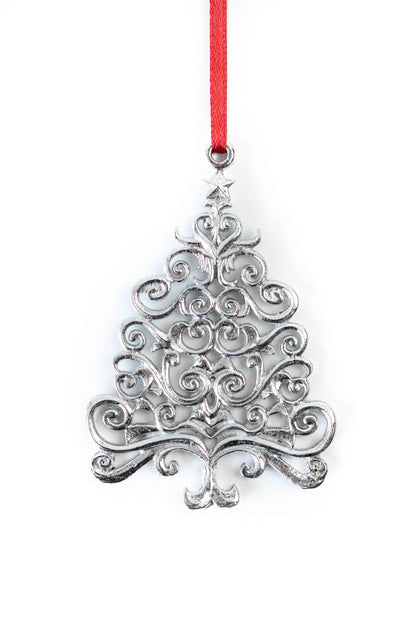 Vintage Christmas Ornament - Rustic Pewter Ornaments