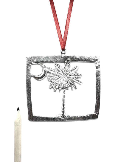 South Carolina Square State Flag - South Carolina Christmas Ornament