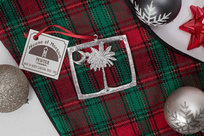 South Carolina Square State Flag - South Carolina Christmas Ornament