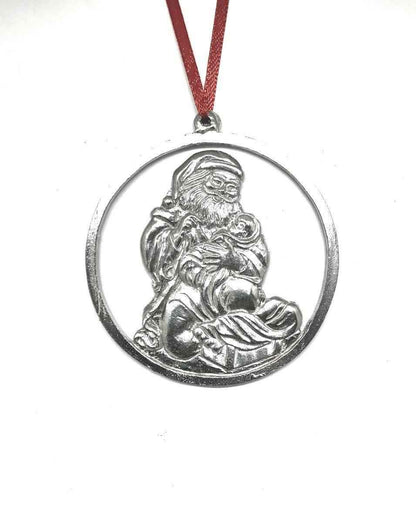 Santa and Baby Jesus Christmas Ornament