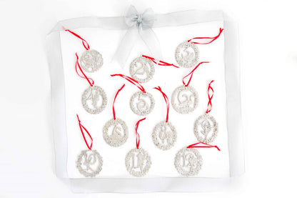 Twelve 12 Days of Christmas Ornaments- Gift Set of all 12 Designs