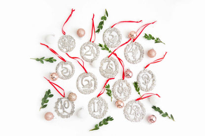 Twelve 12 Days of Christmas Ornaments- Single Design