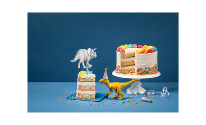 Dinosaur Cup Cake Toppers - Tyrannosaurs T Rex Triceratops Party Decorations for Kids Birthday - Guest Favors in Bulk Prices