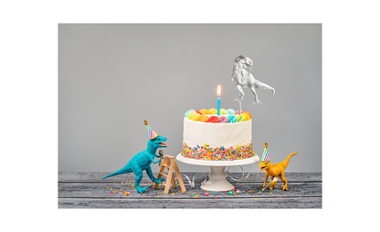 Dinosaur Cup Cake Toppers - Tyrannosaurs T Rex Triceratops Party Decorations for Kids Birthday - Guest Favors in Bulk Prices