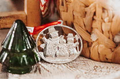 snowman family christmas ornament