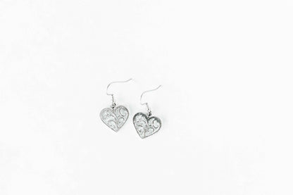 Swirly Heart Earrings - Love Jewelry- Gift Set