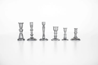 Mini Pewter Candlestick Holder - Birthday Candle Holder - Colonial Home Decoration