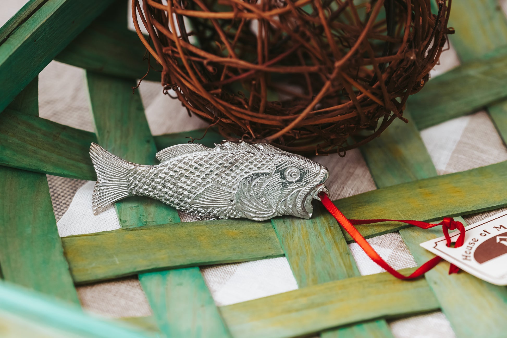 Large Mouth Bass Christmas Ornament for Dad