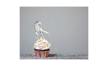 Dinosaur Cup Cake Toppers - Tyrannosaurs T Rex Triceratops Party Decorations for Kids Birthday - Guest Favors in Bulk Prices