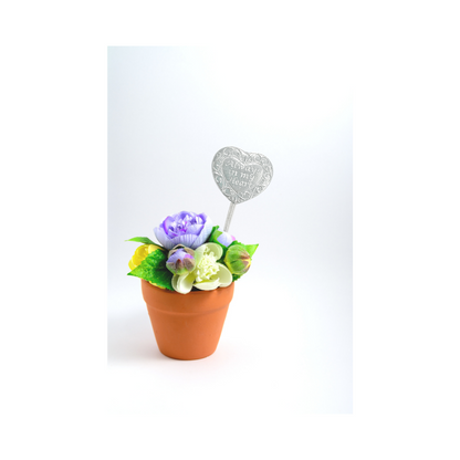 Handmade Spring Decorative Plant Sticks - Garden Decorations for Gardener - Metal Plant Gift Tag on Stake - House of Morgan Pewter