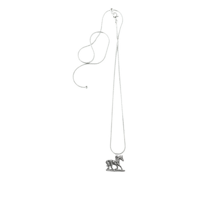 Personalized Horse Jewelry - Horse Pewter Pendants with 26" Adjustable Necklace - Several Designs