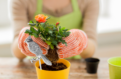 metal planter sticks for spring