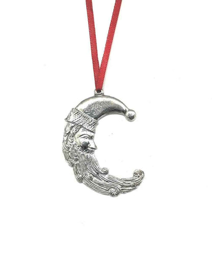Santa Claus Moon Christmas Ornament