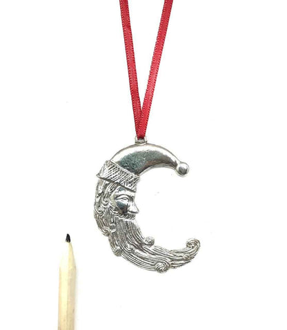 Santa Claus Moon Christmas Ornament