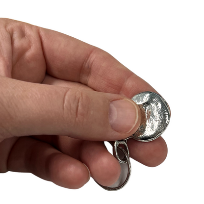 pewter worry stone pendant