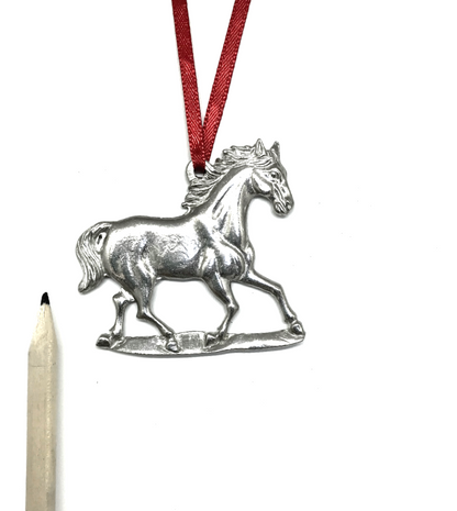 Running Horse Christmas Ornament - Gift for Horse Back Rider