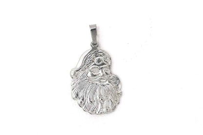 Small Santa Claus Face with Beard Pendant