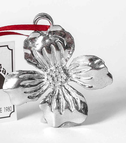 Handmade Dogwood Flower Ornament - Pewter Dogwood Gift