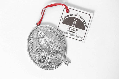 Oval North Carolina State Symbols - Dogwood - Cardinal - Christmas Ornament