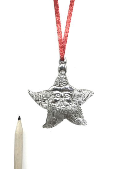 Santa Claus Star Christmas Ornament