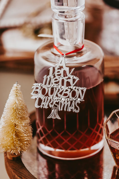 Bourbon Bottle Holiday Tag