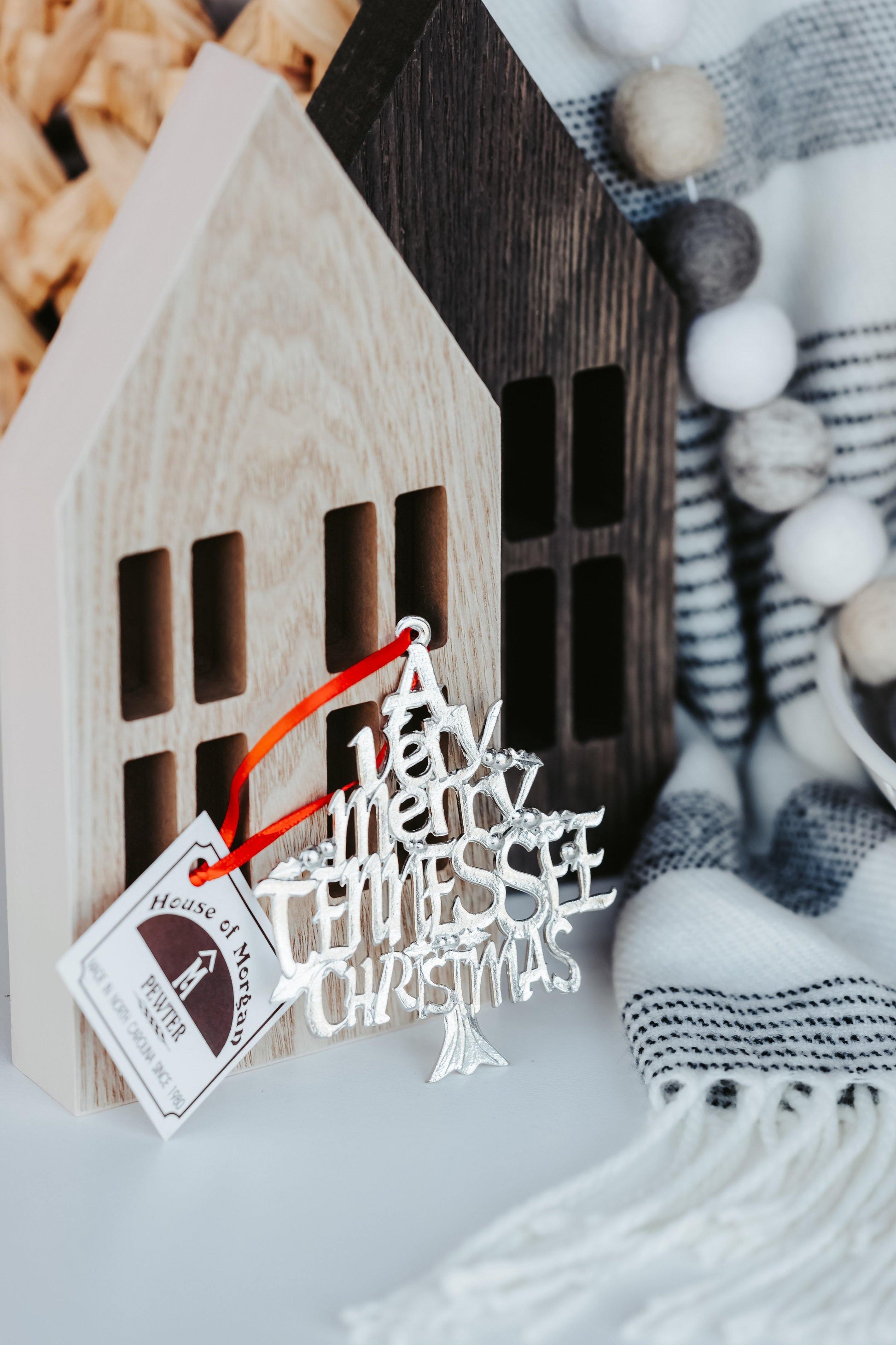 Handmade Very Merry Tennessee Christmas Ornaments, Tennessee Graduate Christmas Gift - House of Morgan Pewter