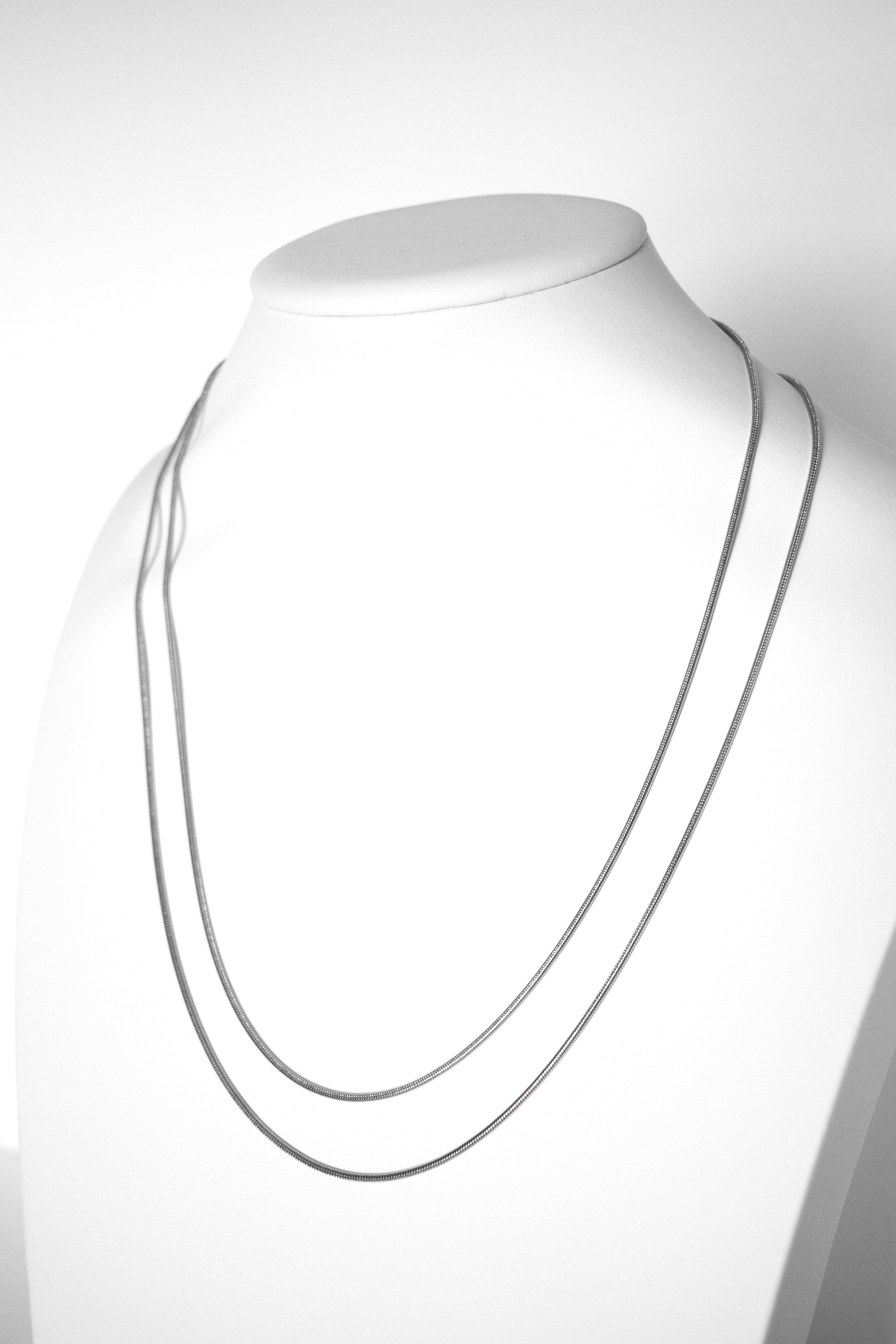 thin snake necklaces with different lengths