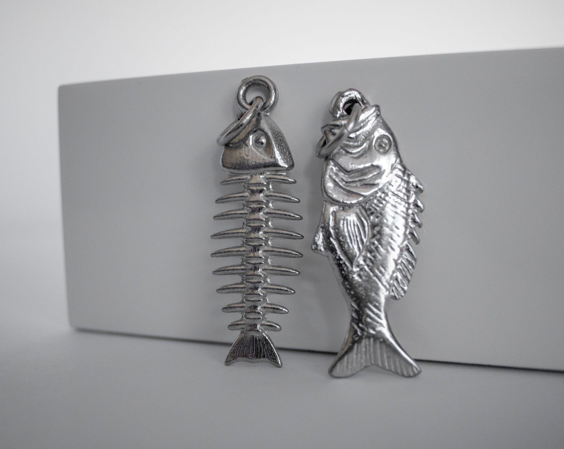 pewter fish pendants