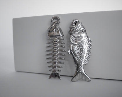 pewter fish pendants