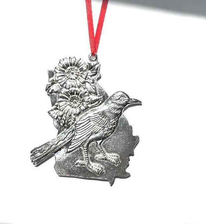 Georgia Christmas Ornament - GA State Outline and Symbols