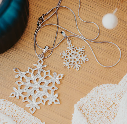Snowflake Pendant Necklace - Snowflake Jewelry - Snowflake Gifts