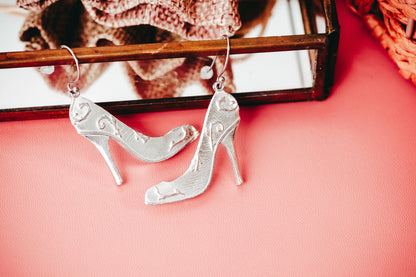 high heel earrings