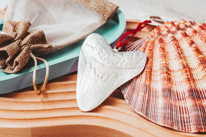 Large Megalodon Shark Tooth Christmas Ornament