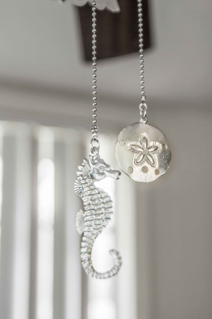 Seahorse Ceiling Fan Light Pull - Nautical Home Decor - Beach House Gift
