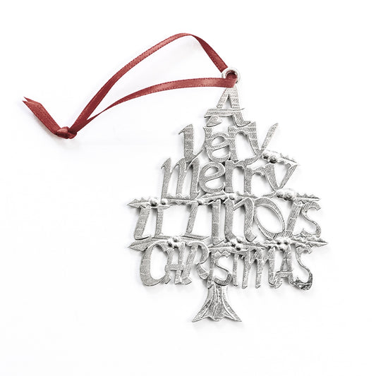 handmade illinois christmas ornament