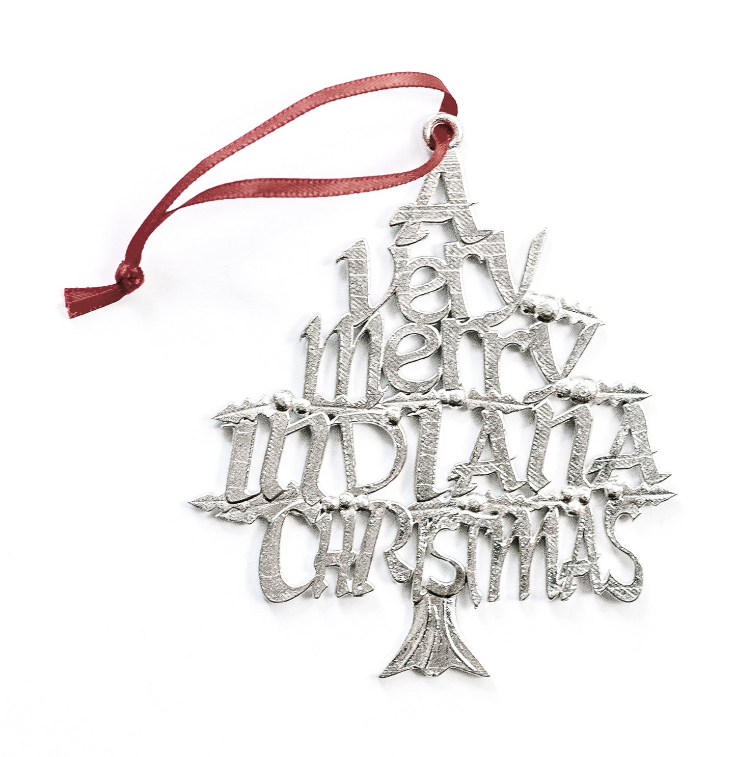 handmade indiana christmas ornament