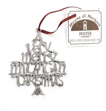 A Very Merry Michigan Christmas Ornament - Michigan Gift