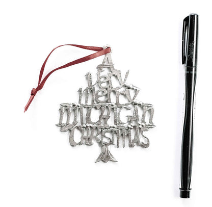 A Very Merry Michigan Christmas Ornament - Michigan Gift