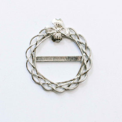 Pewter Dogwood Scarf Ring - Flower Scarf Slide for Scarves - Plain or Reversible with Starfish