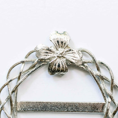 Pewter Dogwood Scarf Ring - Flower Scarf Slide for Scarves - Plain or Reversible with Starfish