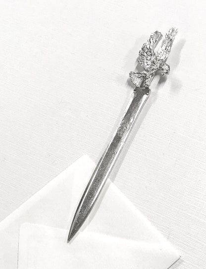 Handmade American Eagle Letter Opener Pewter Veteran Gift - House of Morgan Pewter