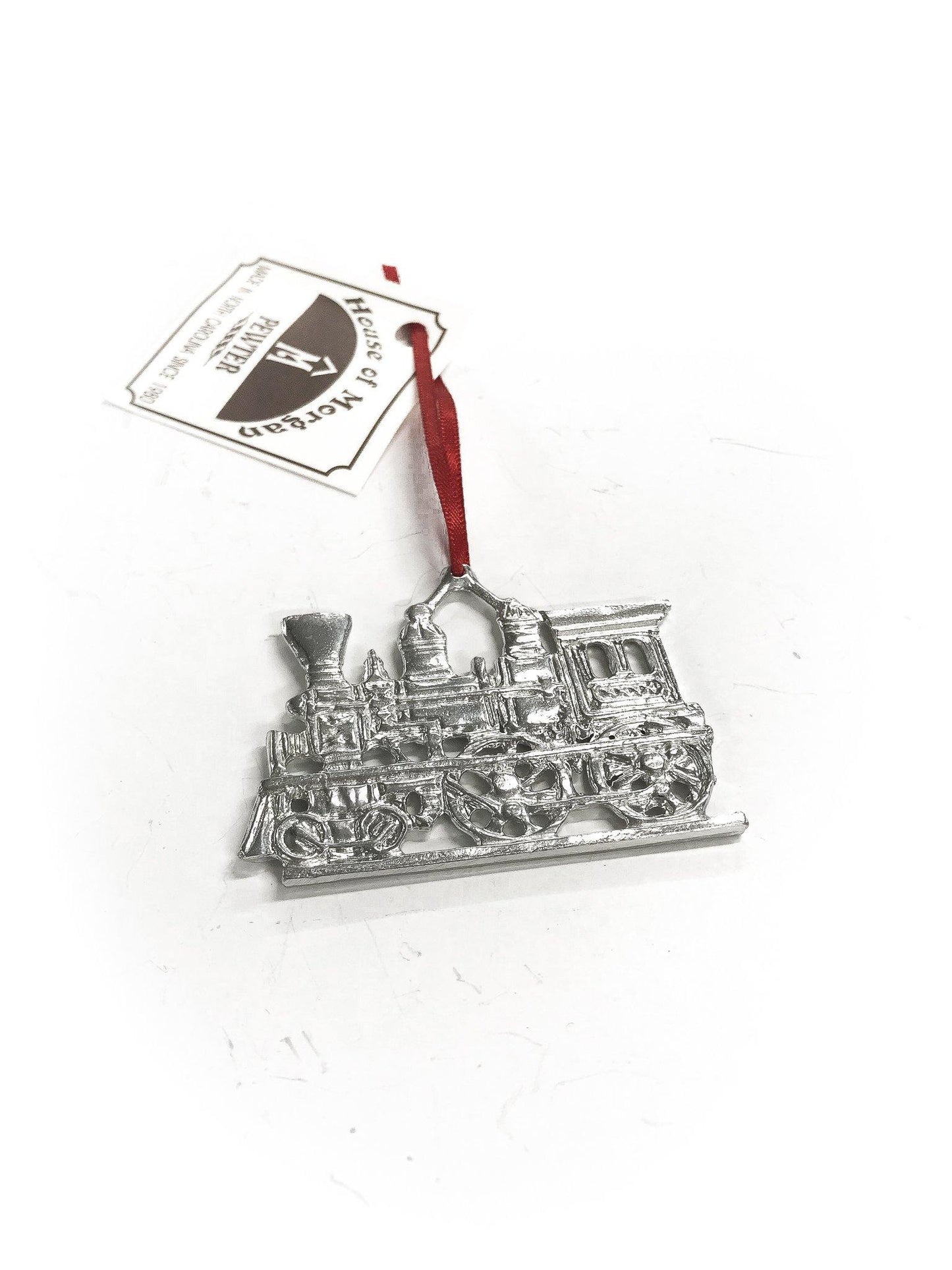 Handmade Old Timey Train Christmas Ornament Pewter - House of Morgan Pewter