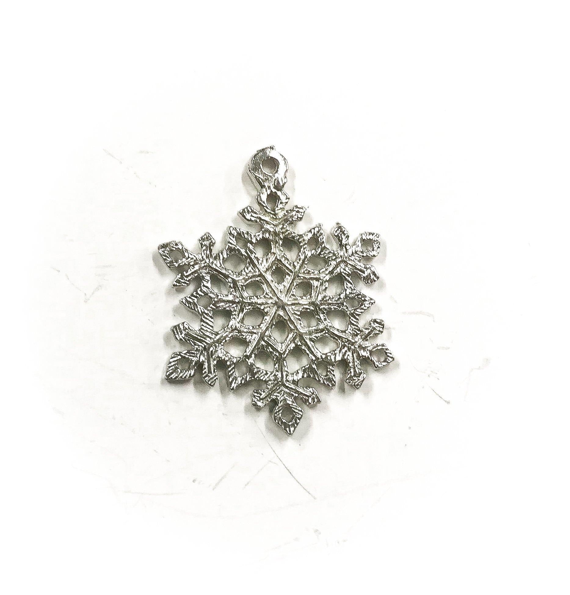 Handmade Snowflake Pewter Pendant Necklaces - House of Morgan Pewter