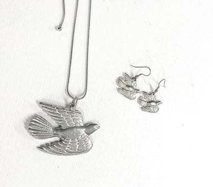 handmade pewter dove jewelry