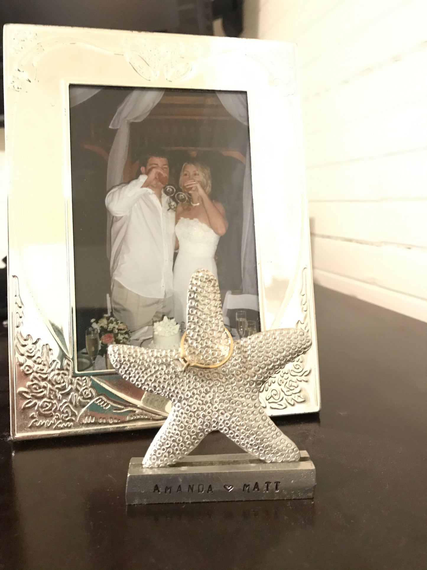Wedding Party Favors - Metal Starfish Place Marker Holder - Bulk