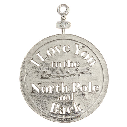 Santa Christmas Ornament - I Love You to the North Pole and Back