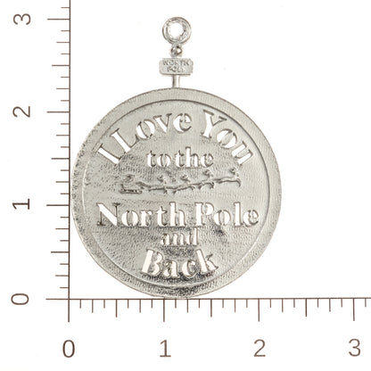 Santa Christmas Ornament - I Love You to the North Pole and Back