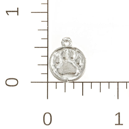 Dog Paw Pewter Blank - Metal Ornament Blank - Several Sizes - Bulk Prices for Hand Stampers