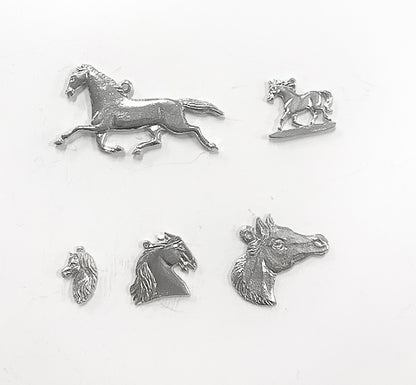 horse pewter pendants