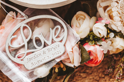 Custom Wedding Favor - Love Ornament - Bulk Prices